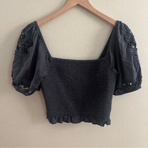 American Eagle Dark Grey Crop Top